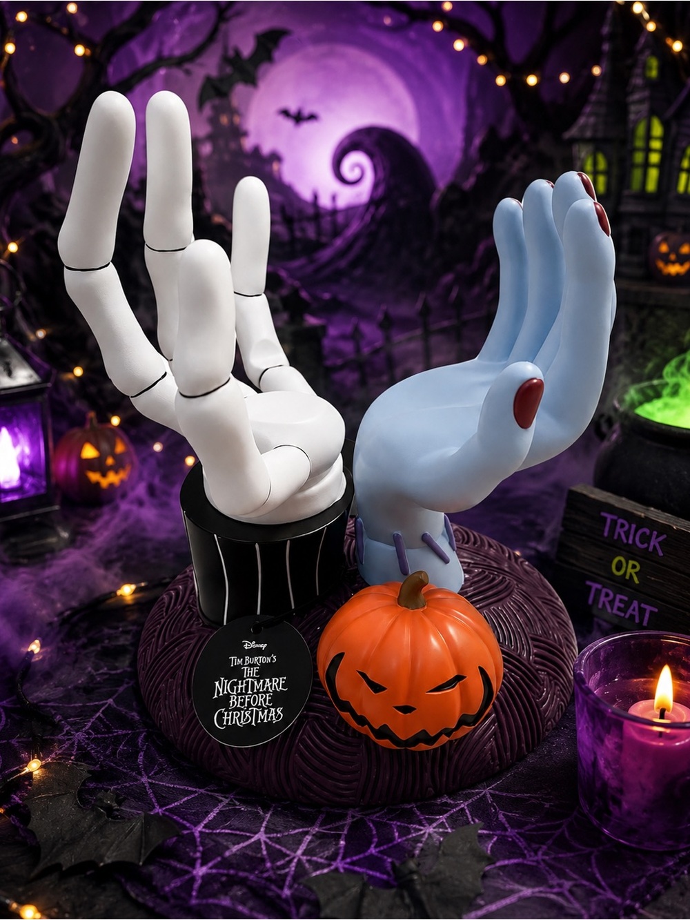 Jack Skellington and Sally 3 Wick Candle Holder from Bath and Bodyworks